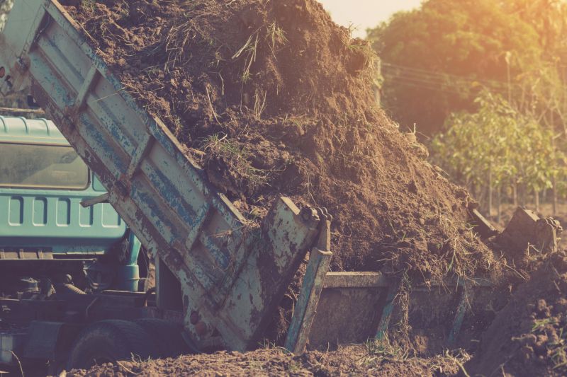 Soil Delivery at a Construction Site